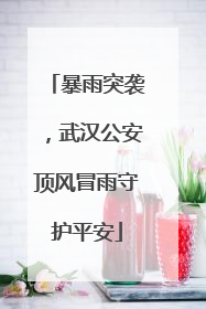 暴雨突袭，武汉公安顶风冒雨守护平安