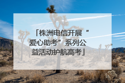 株洲电信开展“爱心助考”系列公益活动护航高考