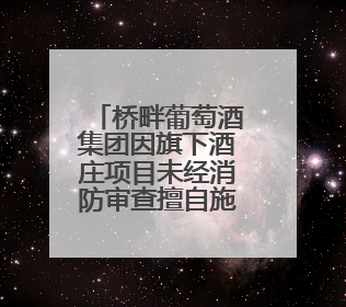 桥畔葡萄酒集团因旗下酒庄项目未经消防审查擅自施工被罚3万元