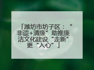 潍坊市坊子区：“非遗+清廉”助推廉洁文化建设“走新”更“入心”