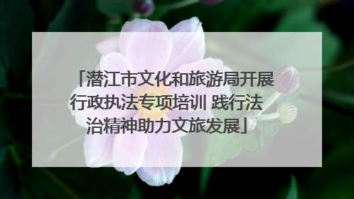 潜江市文化和旅游局开展行政执法专项培训 践行法治精神助力文旅发展