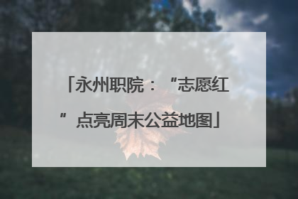 永州职院：“志愿红”点亮周末公益地图