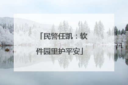 民警任凯：软件园里护平安