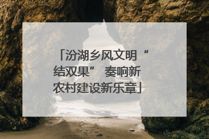 汾湖乡风文明“结双果” 奏响新农村建设新乐章