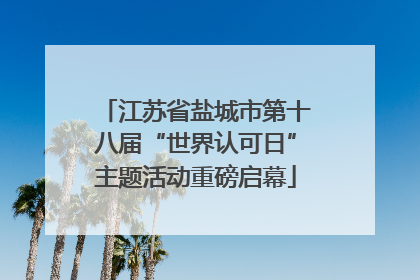 江苏省盐城市第十八届“世界认可日”主题活动重磅启幕