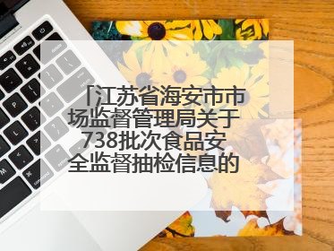 江苏省海安市市场监督管理局关于738批次食品安全监督抽检信息的通告（2025年第4期）