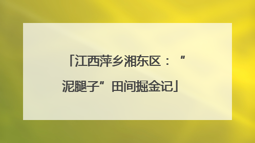 江西萍乡湘东区：“泥腿子”田间掘金记