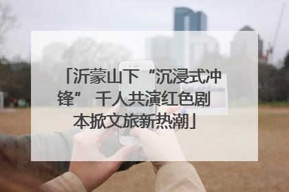 沂蒙山下“沉浸式冲锋” 千人共演红色剧本掀文旅新热潮