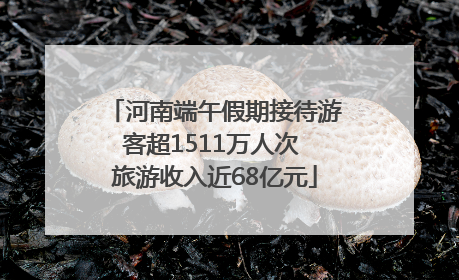 河南端午假期接待游客超1511万人次 旅游收入近68亿元