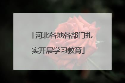 河北各地各部门扎实开展学习教育