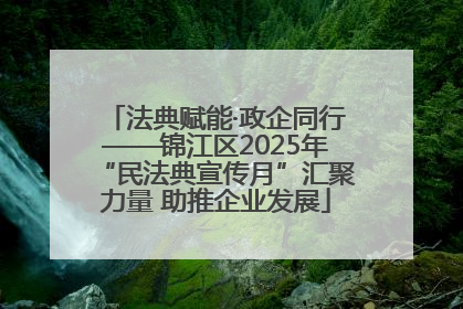 法典赋能·政企同行——锦江区2025年“民法典宣传月”汇聚力量 助推企业发展