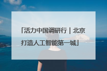 活力中国调研行｜北京打造人工智能第一城