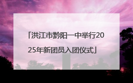 洪江市黔阳一中举行2025年新团员入团仪式