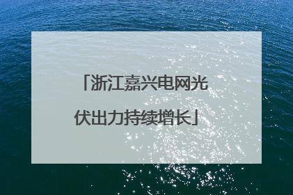 浙江嘉兴电网光伏出力持续增长