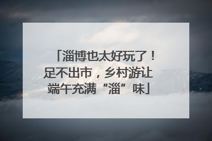 淄博也太好玩了！足不出市，乡村游让端午充满“淄”味