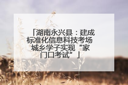 湖南永兴县：建成标准化信息科技考场 城乡学子实现“家门口考试”