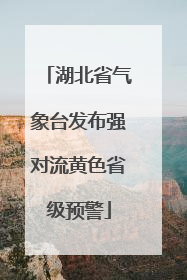 湖北省气象台发布强对流黄色省级预警