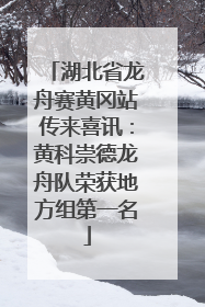 湖北省龙舟赛黄冈站传来喜讯：黄科崇德龙舟队荣获地方组第一名