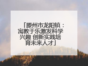 滕州市龙阳镇：寓教于乐激发科学兴趣 创新实践培育未来人才