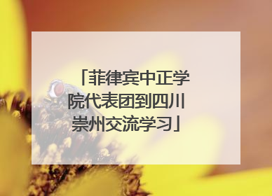 菲律宾中正学院代表团到四川崇州交流学习
