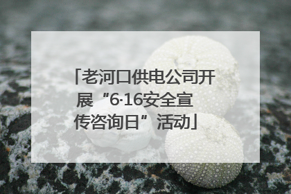 老河口供电公司开展“6·16安全宣传咨询日”活动