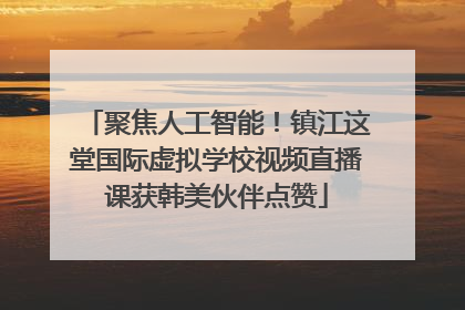 聚焦人工智能！镇江这堂国际虚拟学校视频直播课获韩美伙伴点赞