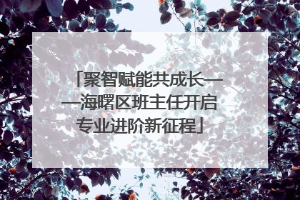 聚智赋能共成长——海曙区班主任开启专业进阶新征程