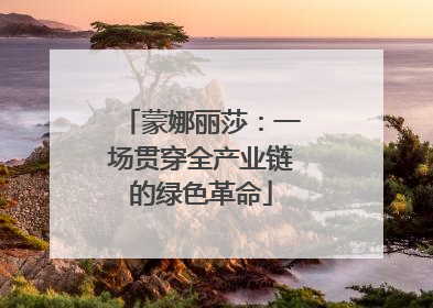 蒙娜丽莎：一场贯穿全产业链的绿色革命