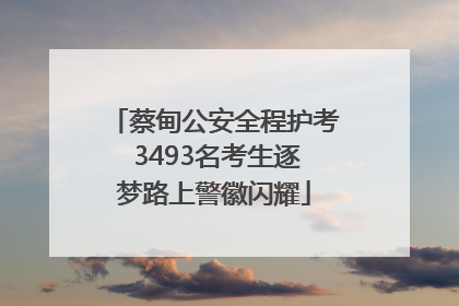 蔡甸公安全程护考 3493名考生逐梦路上警徽闪耀