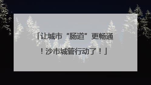 让城市“肠道”更畅通！沙市城管行动了！