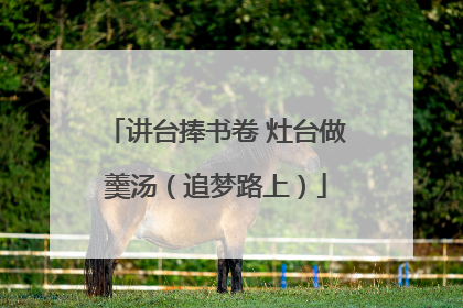 讲台捧书卷 灶台做羹汤（追梦路上）