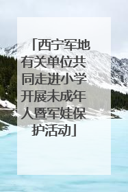 西宁军地有关单位共同走进小学开展未成年人暨军娃保护活动