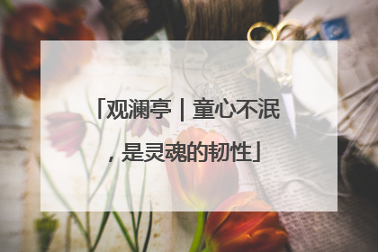 观澜亭｜童心不泯，是灵魂的韧性