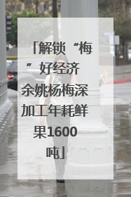解锁“梅”好经济 余姚杨梅深加工年耗鲜果1600吨