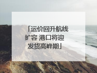 运价回升航线扩容 港口将迎发货高峰期