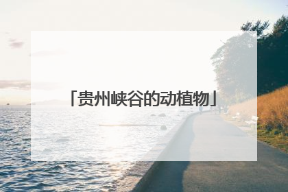 贵州峡谷的动植物