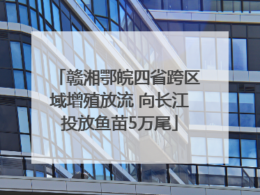 赣湘鄂皖四省跨区域增殖放流 向长江投放鱼苗5万尾