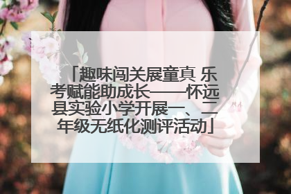 趣味闯关展童真 乐考赋能助成长——怀远县实验小学开展一、二年级无纸化测评活动