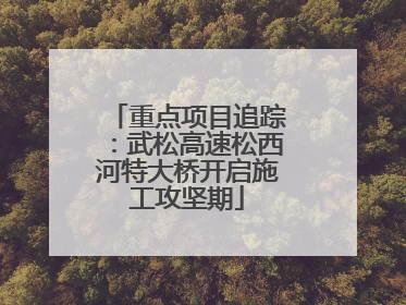 重点项目追踪：武松高速松西河特大桥开启施工攻坚期