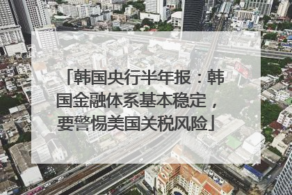 韩国央行半年报：韩国金融体系基本稳定，要警惕美国关税风险