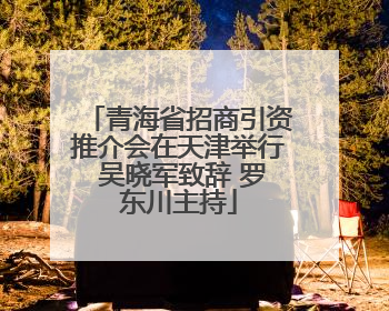 青海省招商引资推介会在天津举行 吴晓军致辞 罗东川主持