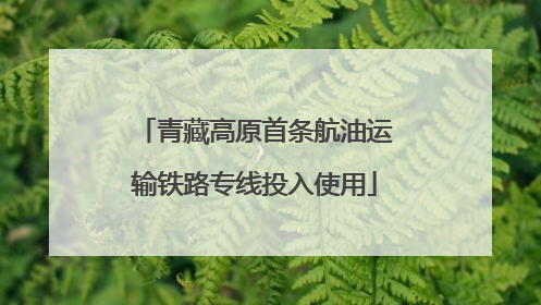 青藏高原首条航油运输铁路专线投入使用