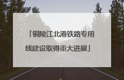 铜陵江北港铁路专用线建设取得重大进展