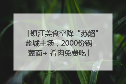 镇江美食空降“苏超”盐城主场，2000份锅盖面+ 肴肉免费吃