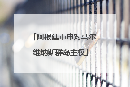 阿根廷重申对马尔维纳斯群岛主权