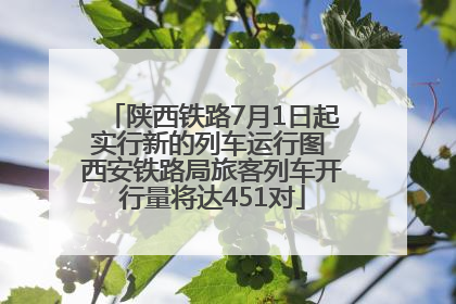 陕西铁路7月1日起实行新的列车运行图 西安铁路局旅客列车开行量将达451对