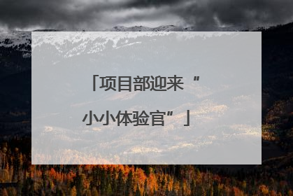 项目部迎来“小小体验官”