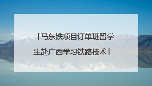 马东铁项目订单班留学生赴广西学习铁路技术