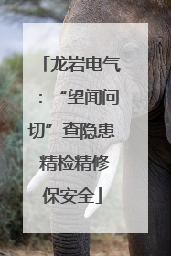 龙岩电气：“望闻问切”查隐患 精检精修保安全