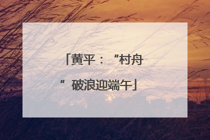 黄平：“村舟”破浪迎端午